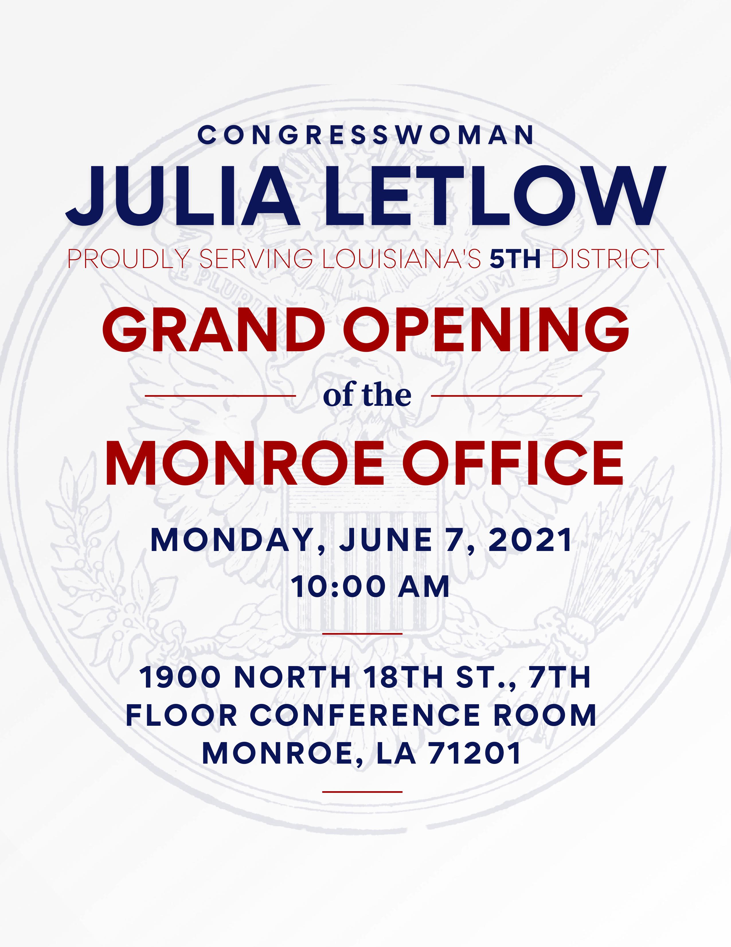 Open House and Ribbon Cutting Monroe District Office Representative